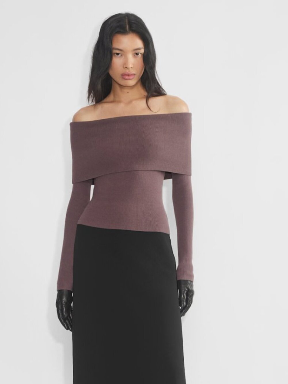 Aritizia Wilfred Nola Sweater - Smoked Eggplant